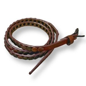 Vintage 90s - y2k riveted faux leather belt